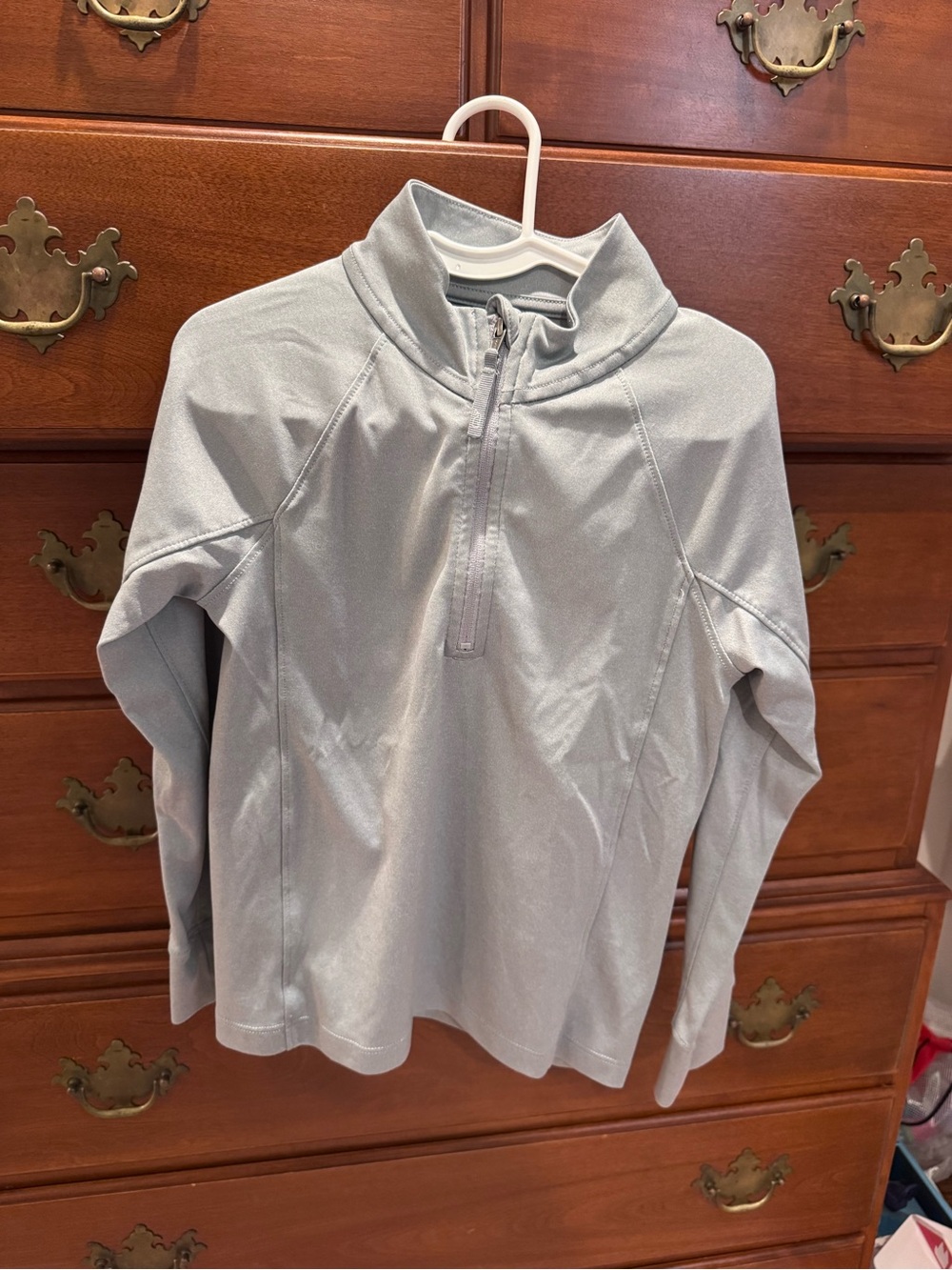 Vineyard Vines Kids' Light Gray Quarter-Zip Active Top Size 6